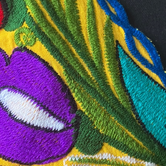 Vintage, yellow embroidered mumu - Picture 5 of 12